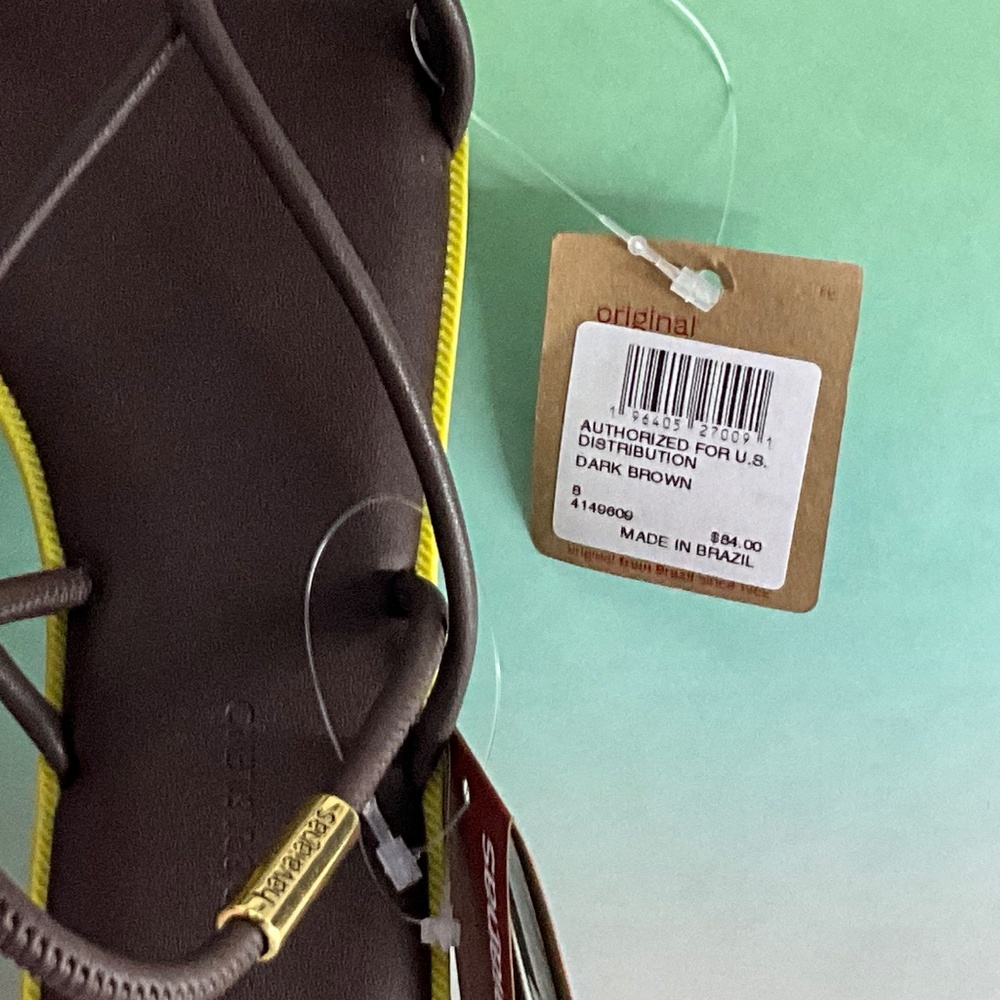 Havaianas Una Manga in Dark Brown Colorway. NWT. US Women’s 8/Men’s 6.5/EUR 39 - Picture 4 of 7